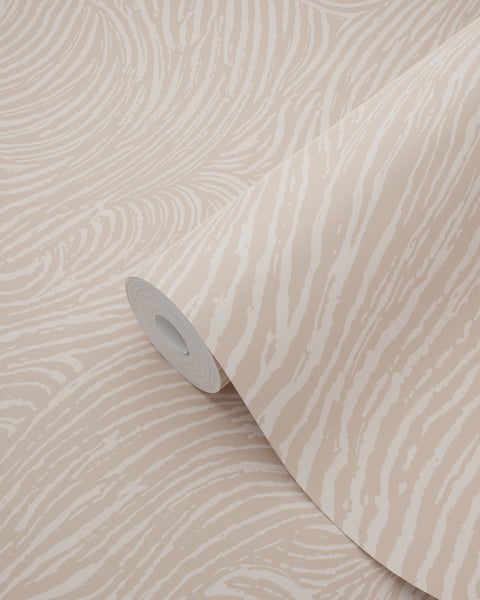 ESTAhome Tapete 3d Wellenförmige Linien Hellrosa - 53 cm x 10.05 m - 139662