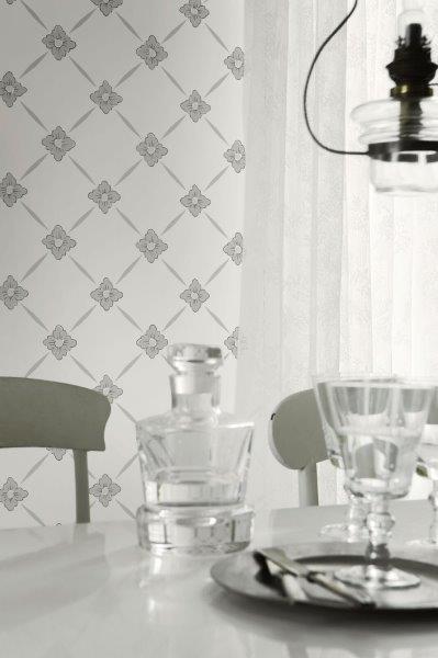 Borastapeter Tapete Fliesenmuster Grau und Beige - 53 cm x 10.05 m - 660043