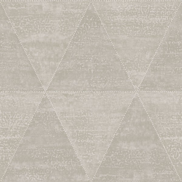 Origin Wallcoverings Tapete verwitterte Metalldreiecke Silber - 53 cm x 10.05 m - 347590