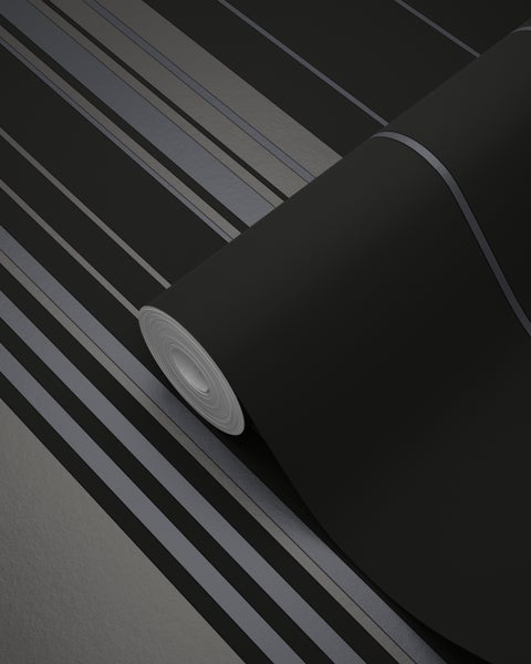 Origin Wallcoverings Tapete Streifen Schwarz und Bronze - 53 cm x 10.05 m - 346227