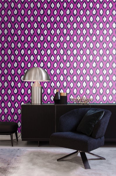 Origin Wallcoverings Tapete Ikat-Motiv Rosa - 53 cm x 10.05 m - 346918