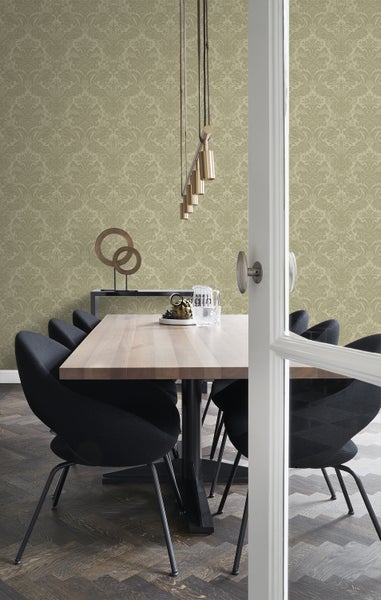 Origin Wallcoverings Tapete Ornamente Khaki - 53 cm x 10.05 m - 347035