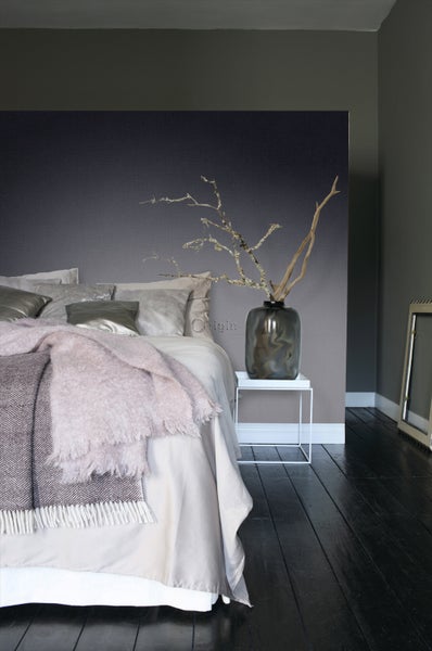 Origin Wallcoverings Tapete feine Struktur Schwarz und Lila - 53 cm x 10.05 m - 346511