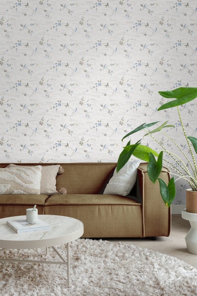 Duro Tapete Blumen Grau - 53 cm x 10.05 m - 661206