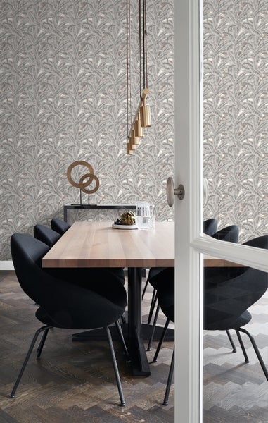 Origin Wallcoverings Tapete Palmblätter Kieselgrau - 53 cm x 10.05 m - 347439