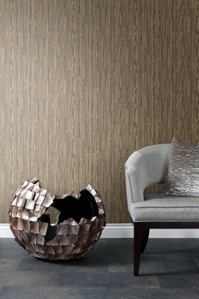 Origin Wallcoverings Tapete Streifen Kupferbraun - 53 cm x 10.05 m - 346643