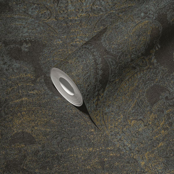 Tapetenrolle mit Paisley Muster