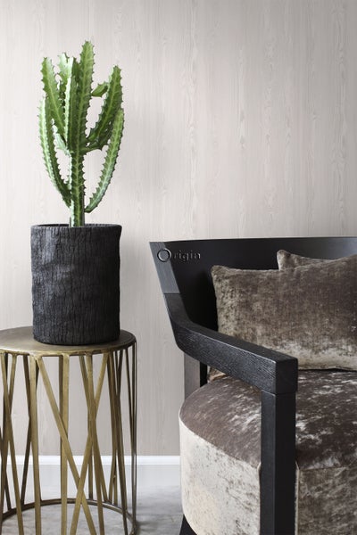 Origin Wallcoverings Tapete Holzoptik Silber - 53 cm x 10.05 m - 347534
