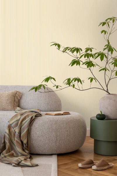 Sanders und Sanders Tapete Streifenmuster Gelb - 50 x 900 cm - 935384