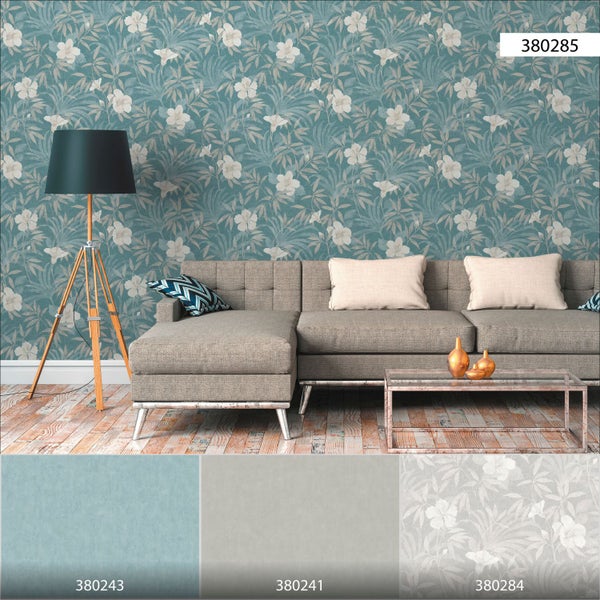 Rechteckiger, anthrazitfarbener Teppich