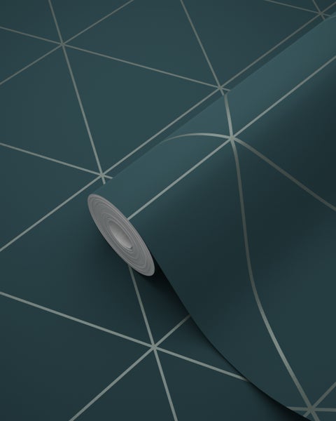 Origin Wallcoverings Tapete grafische Dreiecke Blau - 53 cm x 10.05 m - 347715
