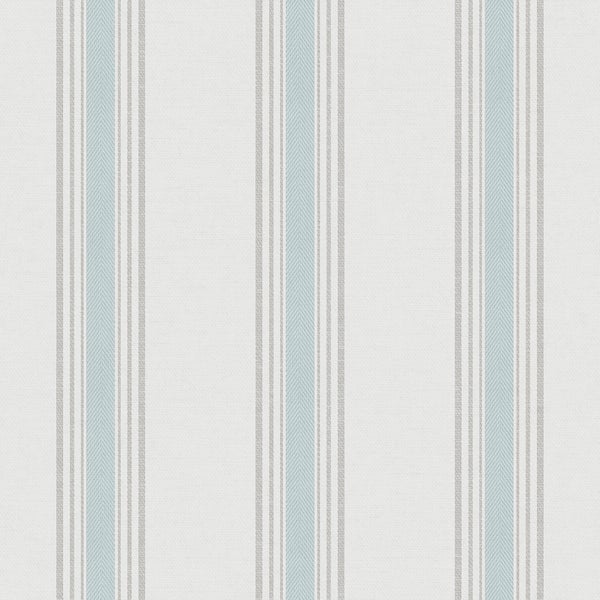 Sanders und Sanders Tapete Streifen Hellblau und Beige - 53 cm x 10 m - 640202