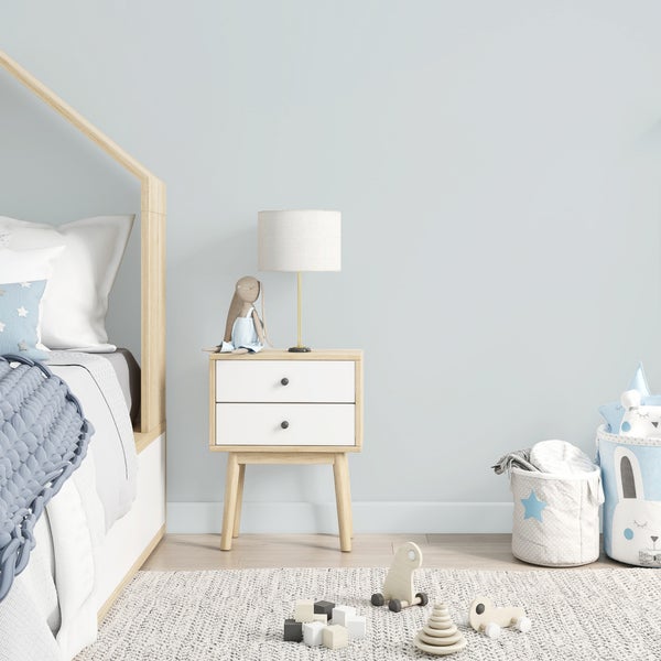 MissPompadour Wandfarbe Kinderzimmer Grau und Entspannt 2,5L mit hoher Deckkraft - geruchsneutrale, spritzfreie Kreidefarbe - atmungsaktiv, wasserbasiert, VOC-frei - LittlePomp