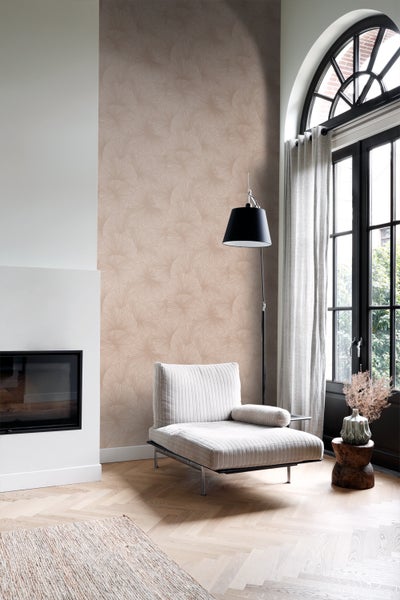 Origin Wallcoverings Tapete 3D Muster Blätter Altrosa - 53 cm x 10.05 m - 348009