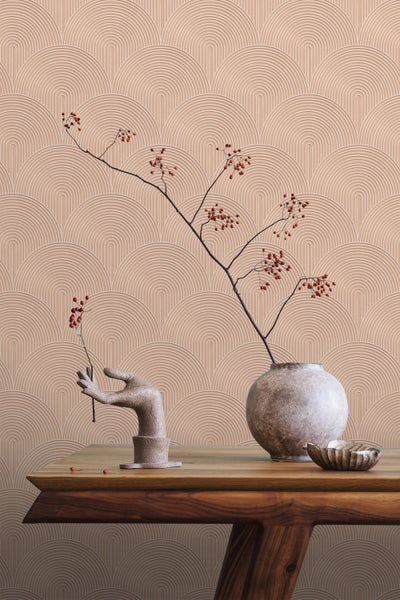 ESTAhome Tapete 3D Muster Pfirsichrosa - 50 x 900 cm - 131103