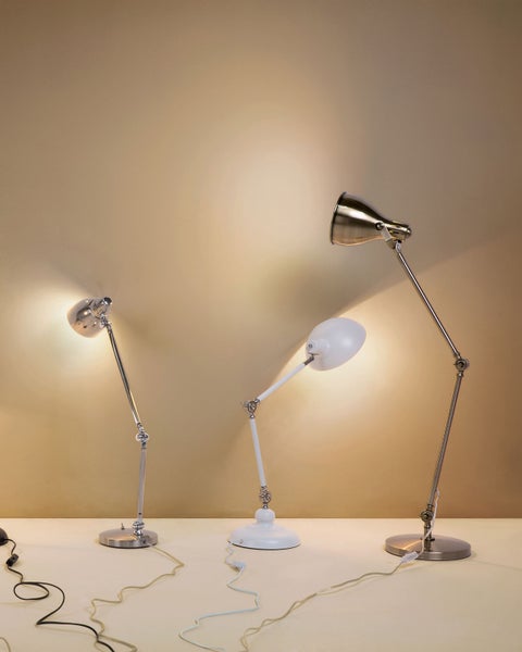 Schreibtischlampe MERAMEC verstellbar Metall Weiß