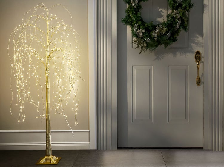 Outdoor Weihnachtsbeleuchtung LED Tannenbaum 180 cm gold BALIONI