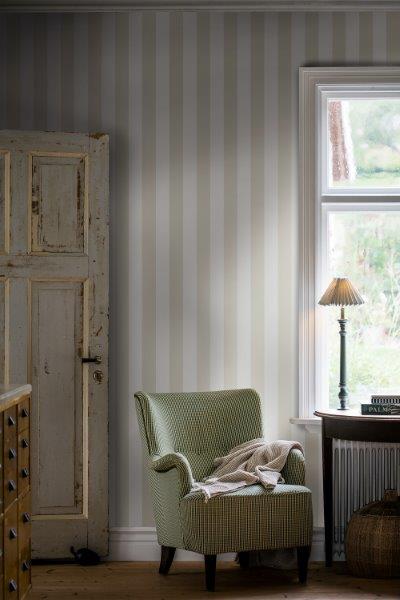 Borastapeter Tapete Streifen Beige - 53 cm x 10.05 m - 660396