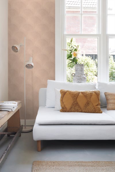 ESTAhome Tapete 3D Muster Pfirsichrosa - 50 x 900 cm - 131103