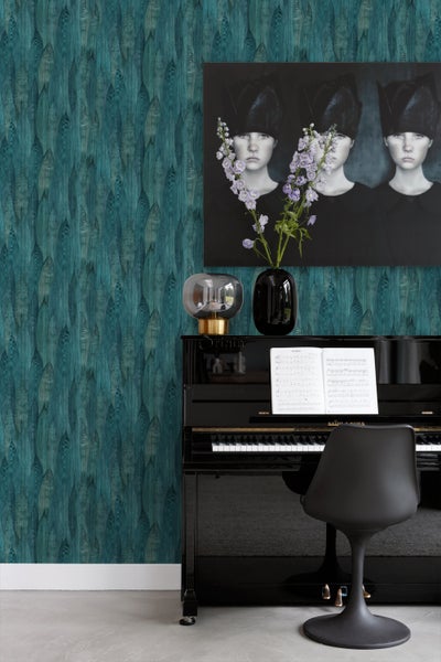 Origin Wallcoverings Tapete Blätter Meeresgrün - 53 cm x 10.05 m - 347368