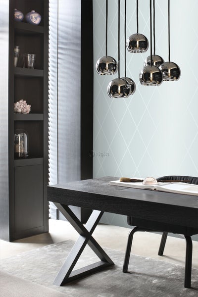 Origin Wallcoverings Tapete Karomuster Eisblau - 53 cm x 10.05 m - 345720
