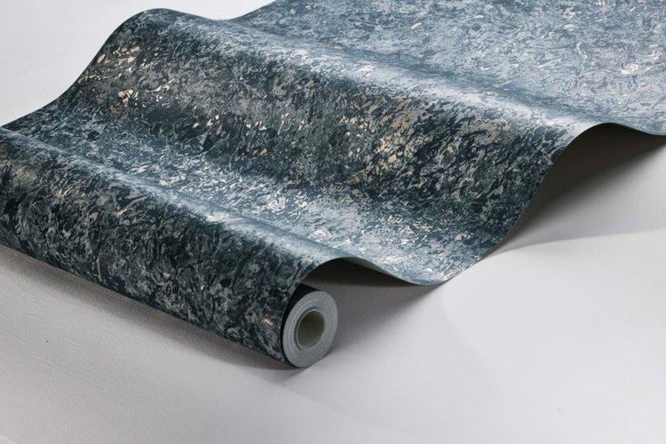 Borastapeter Tapete Uni Graublau - 53 cm x 10.05 m - 660987
