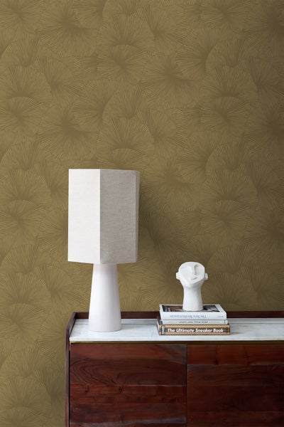 Origin Wallcoverings Tapete 3D Muster Blätter Gold - 50 x 900 cm - 348010