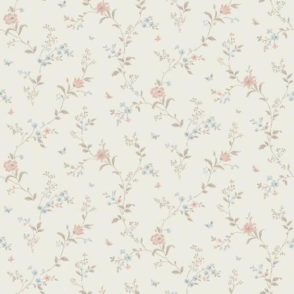Borastapeter Tapete Blumen Beige - 53 cm x 11.2 m - 660148