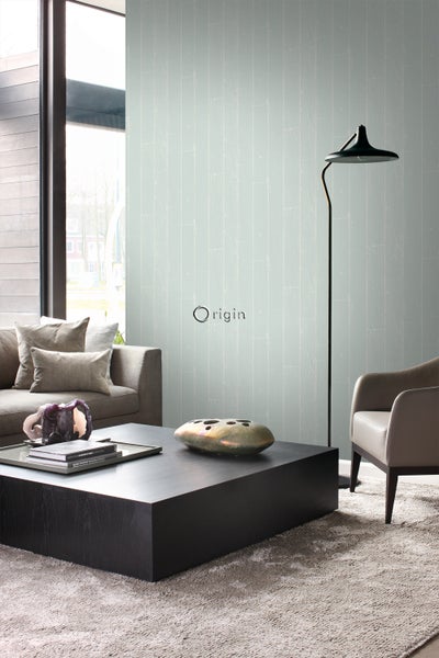 Origin Wallcoverings Tapete Holz-optik Mintgrün - 53 cm x 10.05 m - 347540