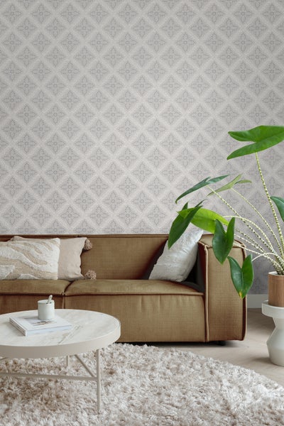 Borastapeter Tapete Fliesenmuster Grau - 53 cm x 10.05 m - 660053
