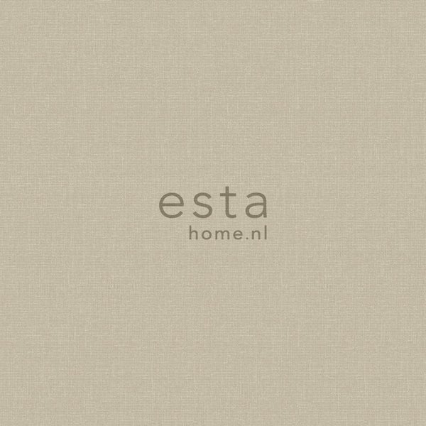 ESTAhome Tapete Leinen-Optik Braun - 53 cm x 10.05 m - 127648