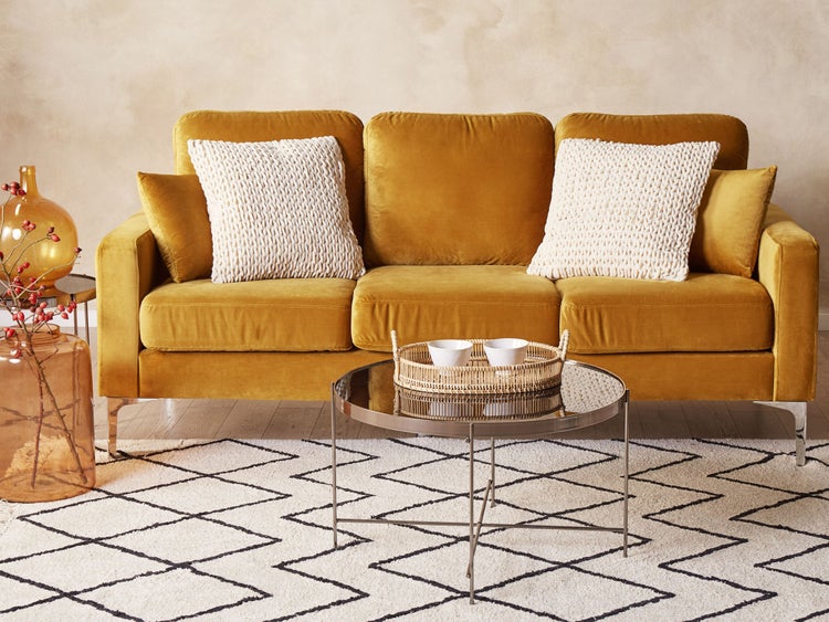 Dekokissen 2er Set OXALIS 45 x 45 cm Beige Ohne Muster