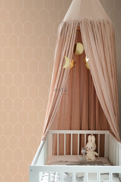 ESTAhome Tapete Art Decó Muster Terrakotta - 53 cm x 10.05 m - 139203