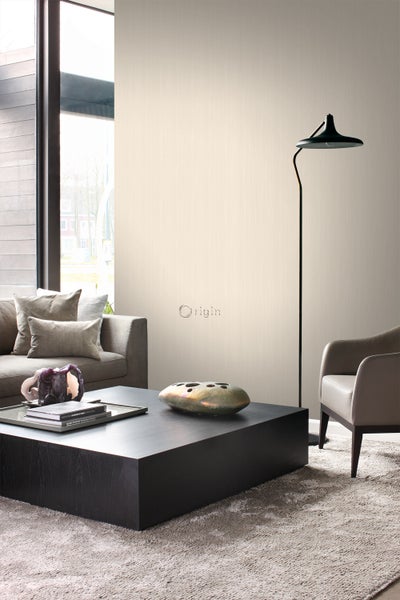 Origin Wallcoverings Tapete feine Streifen Elfenbeinweiß - 53 cm x 10,05 m - 345407