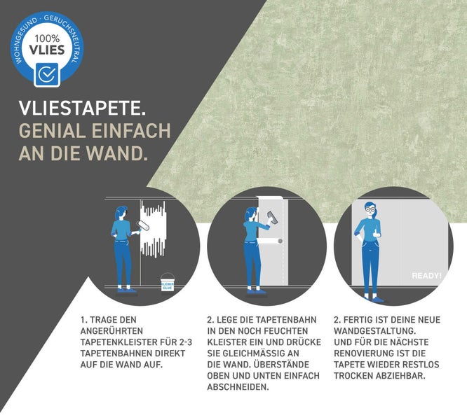 Tapetenrolle mit abstrakter Musterung