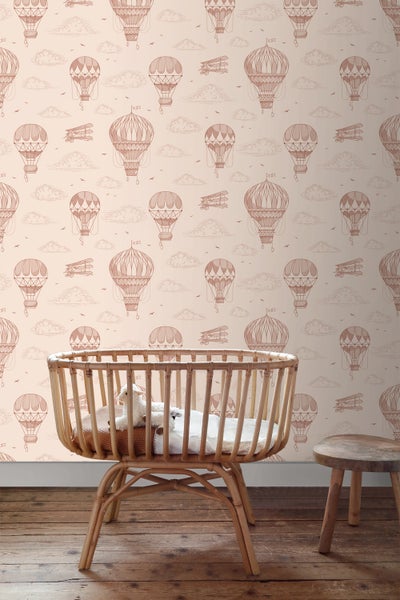 ESTAhome Tapete Luftballons Terrakottarosa - 50 x 900 cm - 139717