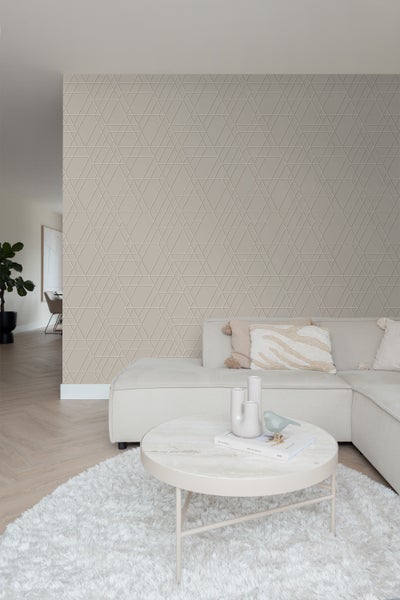 ESTAhome Tapete 3D-Muster Taupe - 50 x 900 cm - 139600