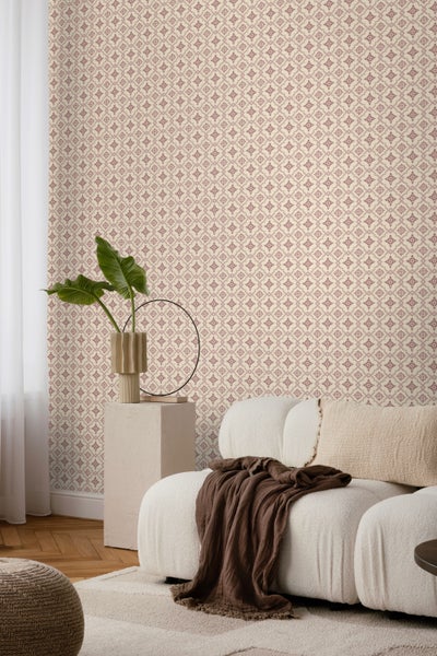 Duro Tapete Fliesenmuster Rot - 53 cm x 10.05 m - 661180
