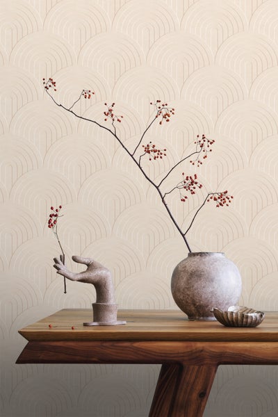 ESTAhome Tapete 3D Muster Hellbeige - 50 x 900 cm - 131106