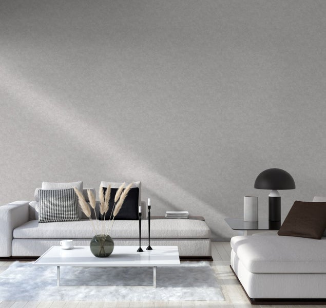 Livingwalls Tapete mit malerischem Effekt Grau und Silber - 53 cm x 10.05 m - AS-379024