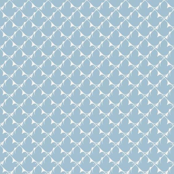 Borastapeter Tapete Vögel Graublau - 53 cm x 10.05 m - 660600