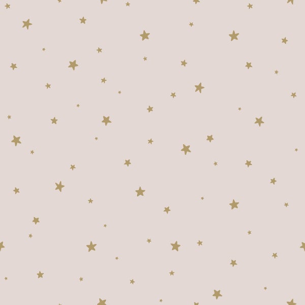 ESTAhome Tapete kleine Sterne Altrosa und Gold - 53 cm x 10.05 m - 139260