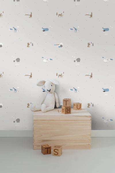 Sanders und Sanders Tapete Tiere Grau - 53 cm x 10 m - 640295