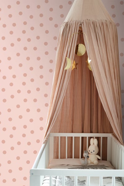 ESTAhome Tapete Punkte Rosa - 53 cm x 10.05 m - 139731