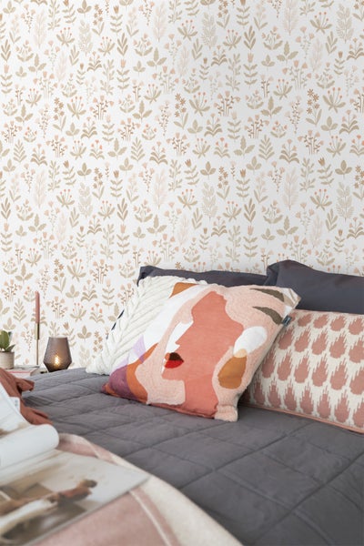 ESTAhome Tapete Feldblumen Beige - 50 x 900 cm - 131092