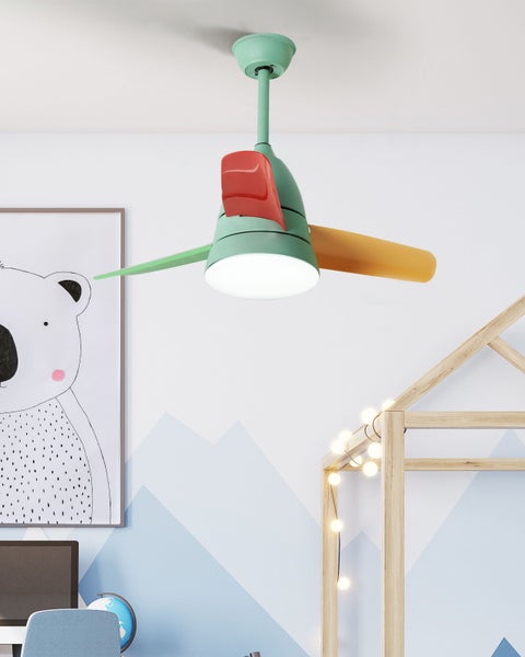 Deckenventilator mit Licht STRAWBERRY mit Fernbedienung Bunt