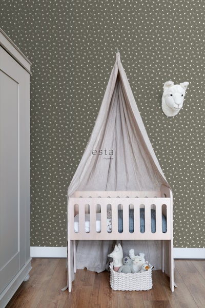 ESTAhome Tapete Blumen Braun und Hellrosa - 53 cm x 10.05 m - 139238