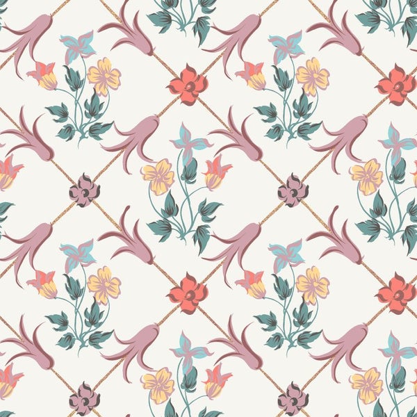 Borastapeter Tapete Blumen Multicolor - 53 cm x 10.05 m - 660042