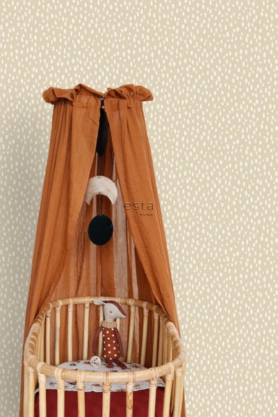 ESTAhome Tapete Punkte Beige - 0,53 x 10,05 m - 139554