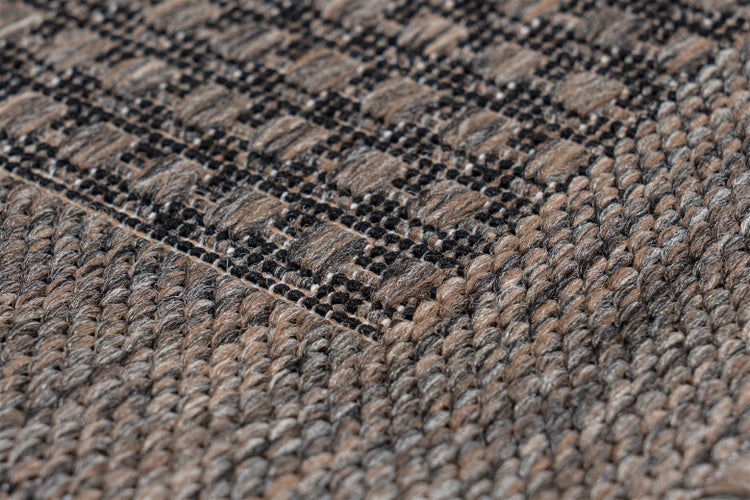 Flachflor Teppich Asuka Taupe Modern 80 x 150 cm